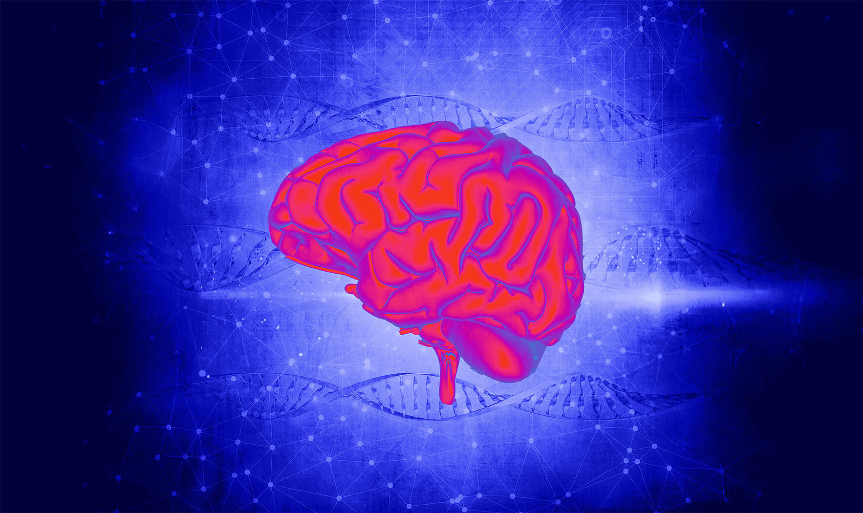 3d-render-grunge-style-brain-image-dna-strands-background