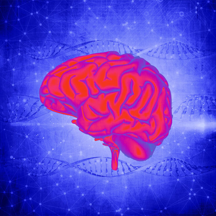 3d-render-grunge-style-brain-image-dna-strands-background